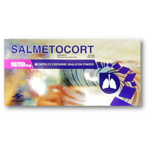 SALMETOCORT 50 / 250 MCG ( SALMETEROL / FLUTICASONE ) 60 CAPSULES CONTAINING INHALATION POWDER + INHALATION DEVICE